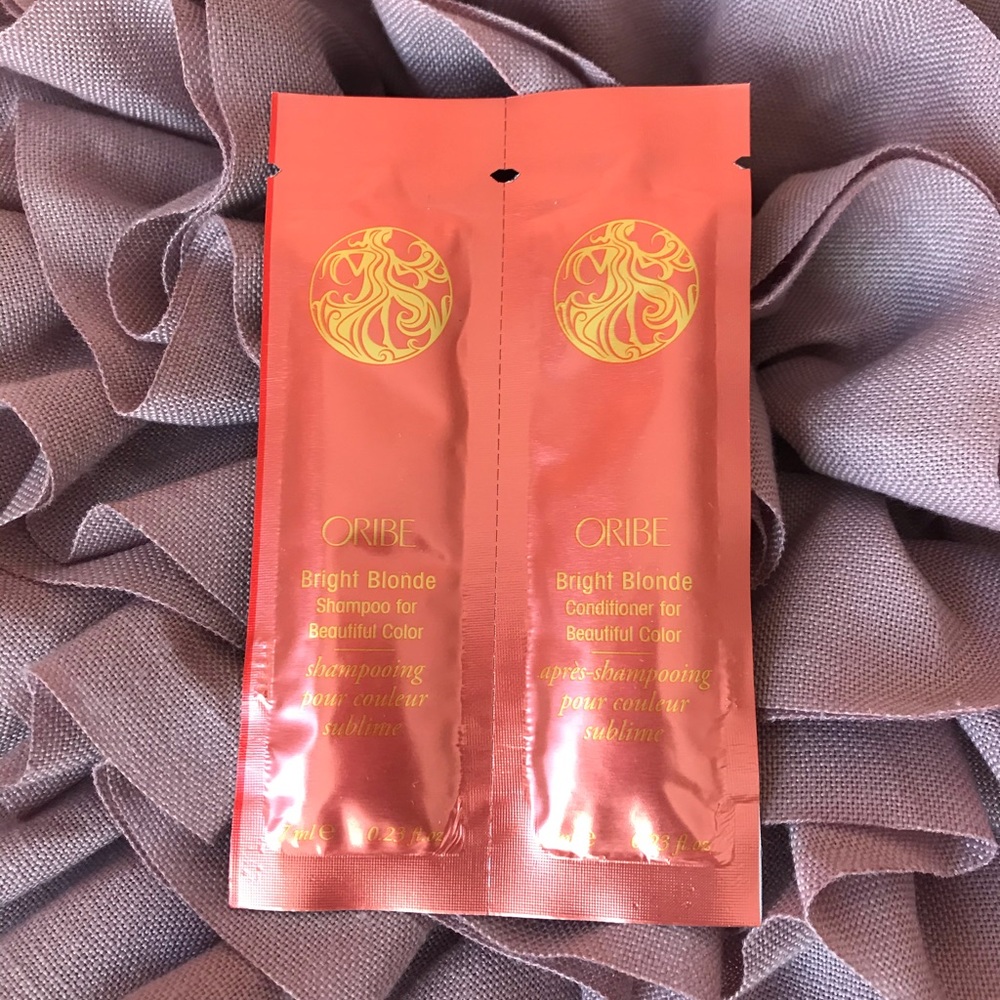 Luxurious New oribe shampoo conditioner bright blonde sample